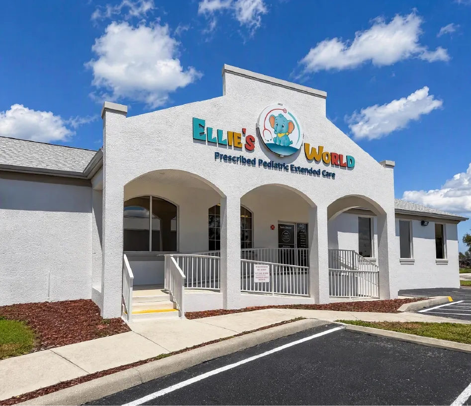 The entrance to Ellie's World PPEC, a licensed pediatric medical daycare in Port Charlotte, Florida
